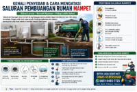 Penyebab saluran pembuangan rumah mampet akibat sisa makanan, minyak, rambut, dan septic tank penuh | Dinas Kebersihan