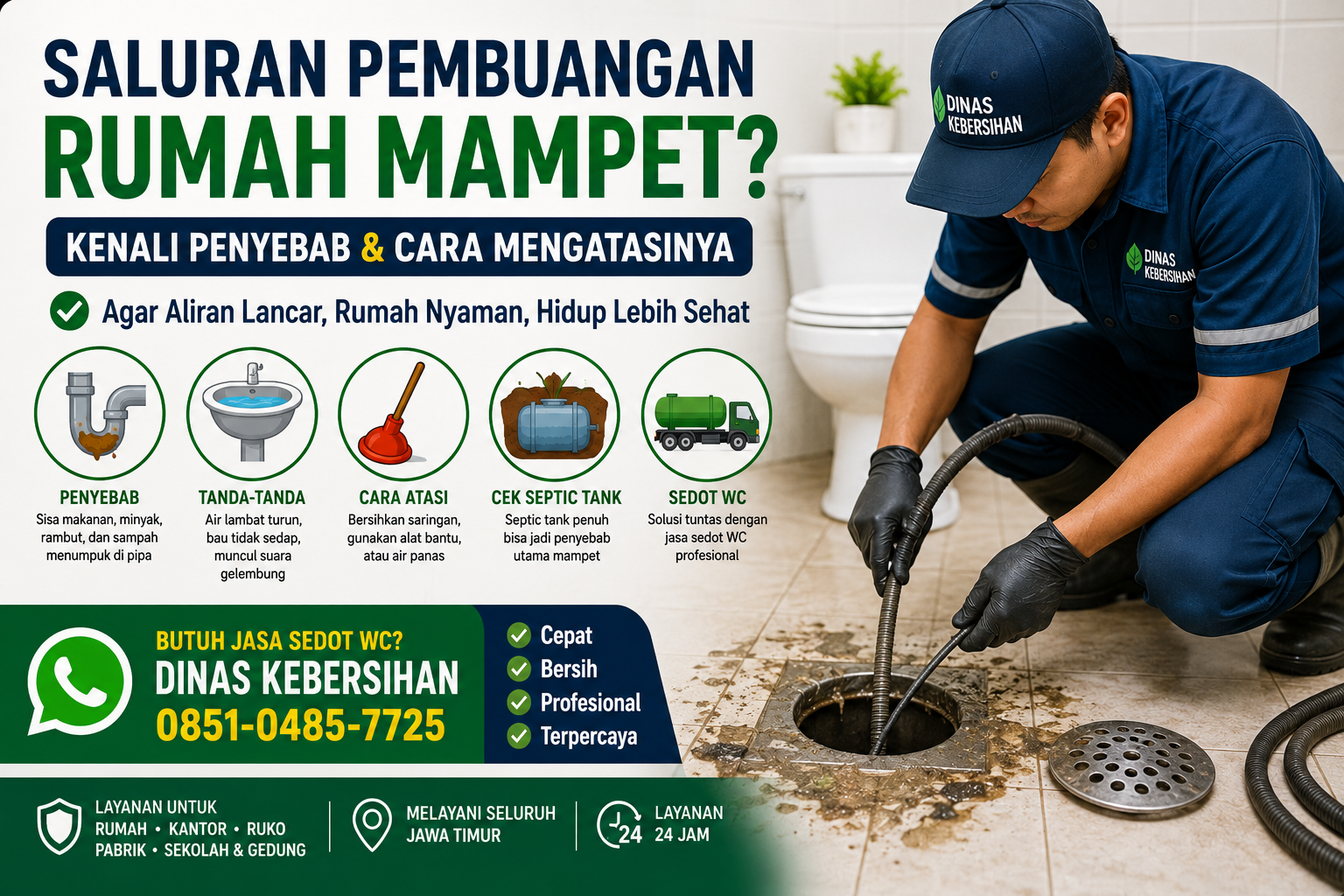 Saluran pembuangan rumah mampet akibat penyumbatan pipa dan cara mengatasinya | Dinas Kebersihan